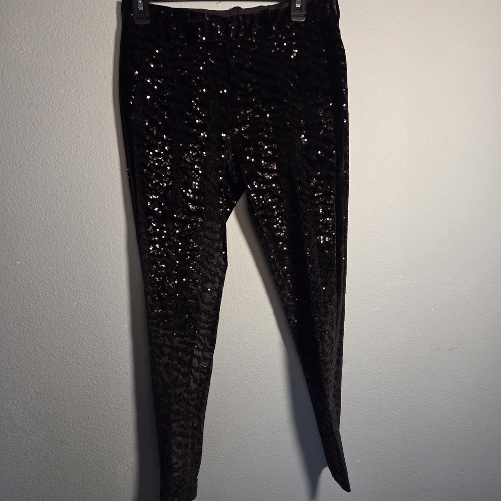 Black Sequin Leggings